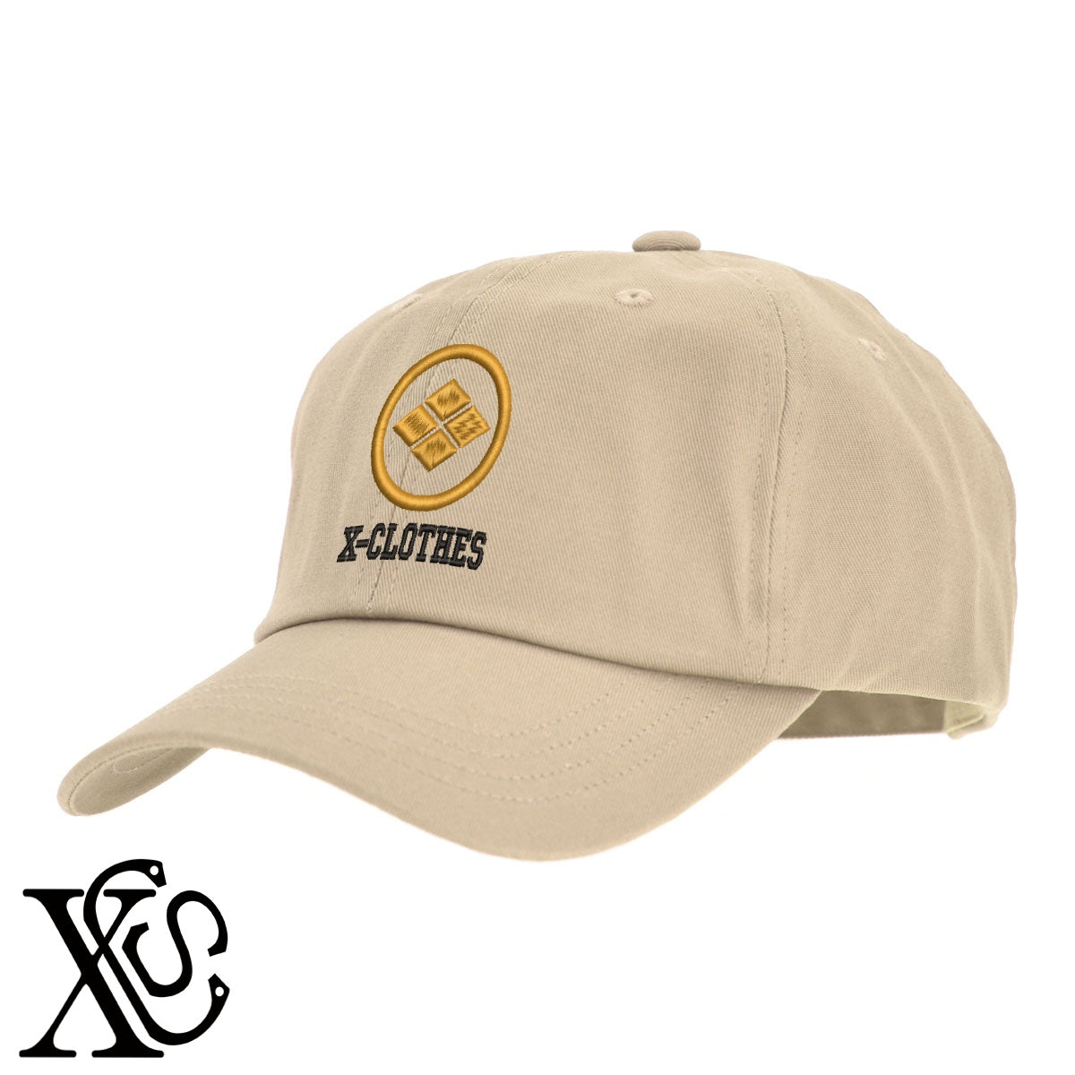 17丸に割り菱柄 刺繍 綿 帽子 キャップ メンズ レディース でかい 大きいサイズ 子供 キッズ【X-CLOTHES】オリジナル グッズ 刺繍 ワンポイント 雑貨【b BLK、NVYデニム】【g WHT、BEG】 【7家紋お祝-家紋1-40】