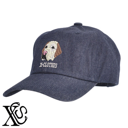 ラブラドールレトリバー6柄 刺繍 綿 帽子 キャップ メンズ レディース でかい 大きいサイズ 子供 キッズ【X-CLOTHES】オリジナル グッズ 刺繍 ワンポイント 雑貨【b  BLK、NVYデニム】【g WHT、BEG】 【10犬猫図鑑-犬図鑑-D】