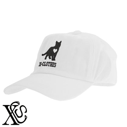 猫7柄 刺繍 綿 帽子 キャップ メンズ レディース でかい 大きいサイズ 子供 キッズ【X-CLOTHES】オリジナル グッズ 刺繍 ワンポイント 雑貨【b  BLK、NVYデニム】【g WHT、BEG】 【1各種動物-猫】