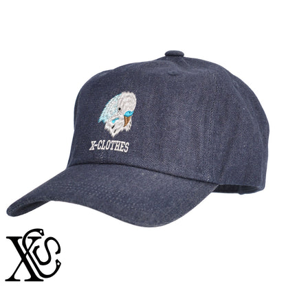 セキセイインコ3柄 刺繍 綿 帽子 キャップ メンズ レディース でかい 大きいサイズ 子供 キッズ【X-CLOTHES】オリジナル グッズ 刺繍 ワンポイント 雑貨【b  BLK、NVYデニム】【g WHT、BEG】 【1各種動物-鳥類】