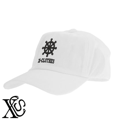 船2柄 刺繍 綿 帽子 キャップ メンズ レディース でかい 大きいサイズ 子供 キッズ【X-CLOTHES】オリジナル グッズ 刺繍 ワンポイント 雑貨【b  BLK、NVYデニム】【g WHT、BEG】 【2植物ロゴ-モチーフ】