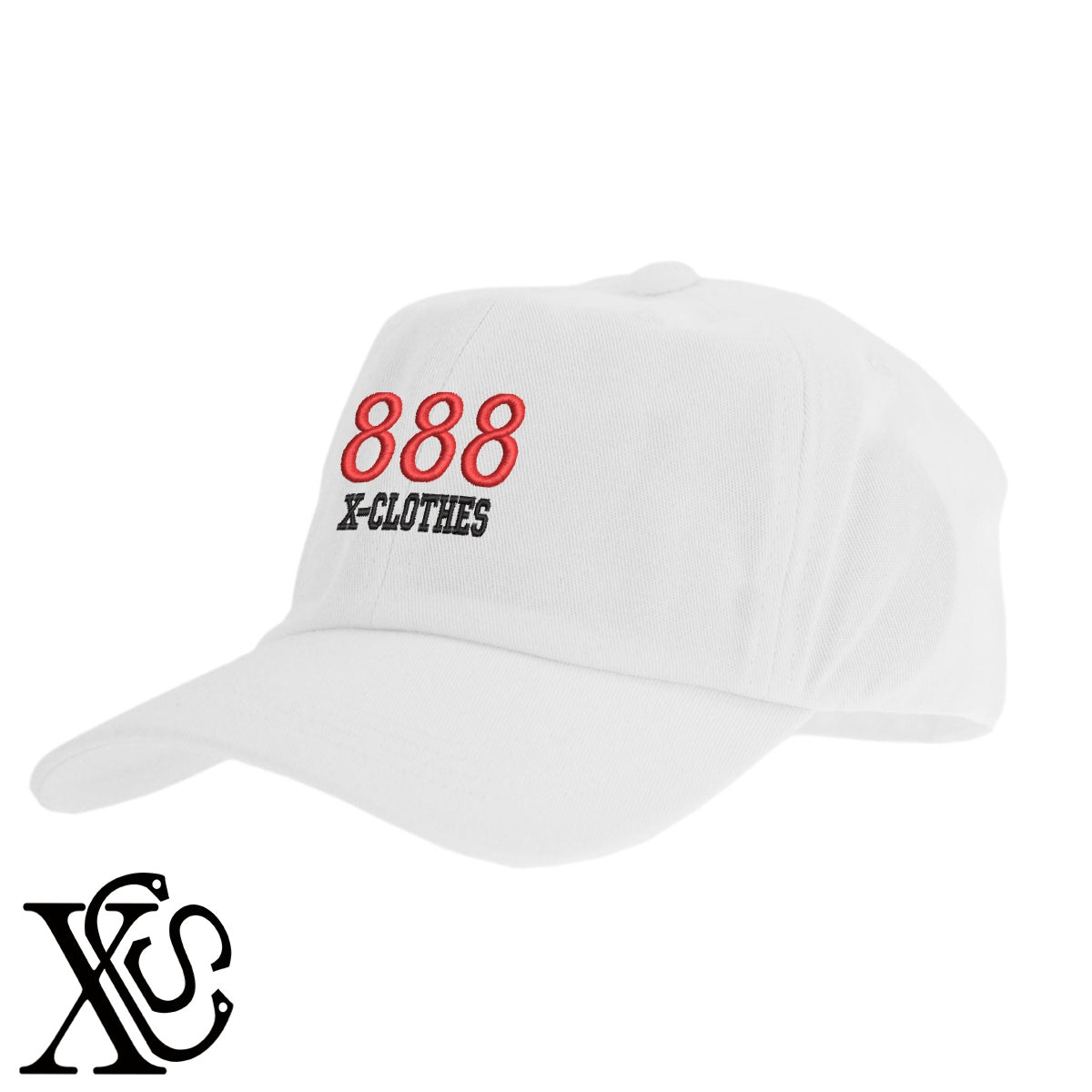 888柄 刺繍 綿 帽子 キャップ メンズ レディース でかい 大きいサイズ 子供 キッズ【X-CLOTHES】オリジナル グッズ 刺繍 ワンポイント 雑貨【b  BLK、NVYデニム】【g WHT、BEG】 【3文字標識-3文字】