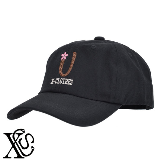 [U]さくら柄 刺繍 綿 帽子 キャップ メンズ レディース でかい 大きいサイズ 子供 キッズ【X-CLOTHES】オリジナル グッズ 刺繍 ワンポイント 雑貨【b  BLK、NVYデニム】【g WHT、BEG】 【3文字標識-桜字】