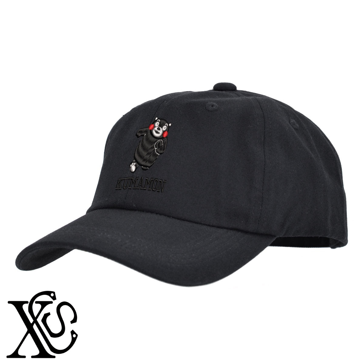 くまモン205柄 刺繍 綿 帽子 キャップ メンズ レディース でかい 大きいサイズ 子供 キッズ【X-CLOTHES】オリジナル グッズ 刺繍 ワンポイント 雑貨【b  BLK、NVYデニム】【g WHT、BEG】 【4くまモン-B】
