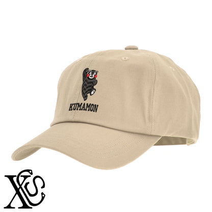 くまモン223柄 刺繍 綿 帽子 キャップ メンズ レディース でかい 大きいサイズ 子供 キッズ【X-CLOTHES】オリジナル グッズ 刺繍 ワンポイント 雑貨【b  BLK、NVYデニム】【g WHT、BEG】 【4くまモン-B】