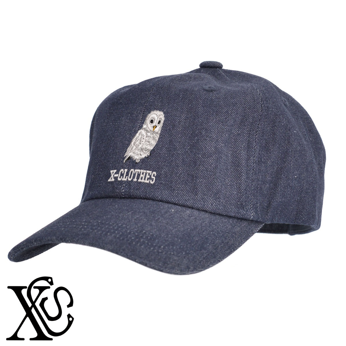 フクロウ9柄 刺繍 綿 帽子 キャップ メンズ レディース でかい 大きいサイズ 子供 キッズ【X-CLOTHES】オリジナル グッズ 刺繍 ワンポイント 雑貨【b  BLK、NVYデニム】【g WHT、BEG】 【6動物鳥魚-猛鳥】