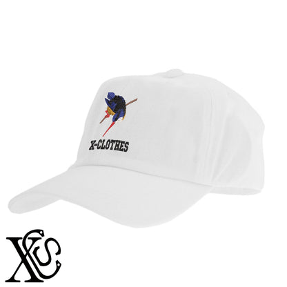ヤマショウビン2柄 刺繍 綿 帽子 キャップ メンズ レディース でかい 大きいサイズ 子供 キッズ【X-CLOTHES】オリジナル グッズ 刺繍 ワンポイント 雑貨【b  BLK、NVYデニム】【g WHT、BEG】 【6動物鳥魚-野鳥】