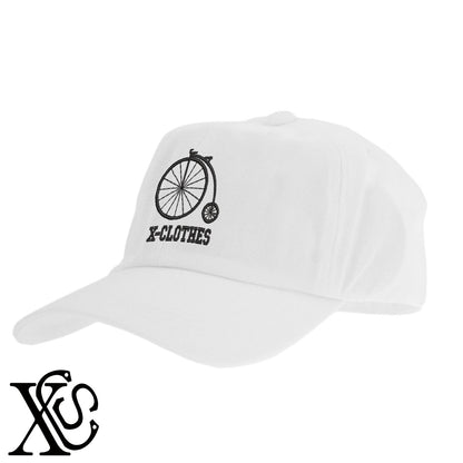 自転車2柄 刺繍 綿 帽子 キャップ メンズ レディース でかい 大きいサイズ 子供 キッズ【X-CLOTHES】オリジナル グッズ 刺繍 ワンポイント 雑貨【b  BLK、NVYデニム】【g WHT、BEG】 【7家紋お祝-ロゴ】