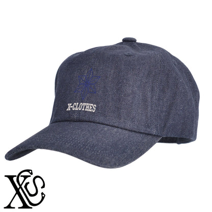 陰麻の葉2柄 刺繍 綿 帽子 キャップ メンズ レディース でかい 大きいサイズ 子供 キッズ【X-CLOTHES】オリジナル グッズ 刺繍 ワンポイント 雑貨【b  BLK、NVYデニム】【g WHT、BEG】 【7家紋お祝-伝統模様】