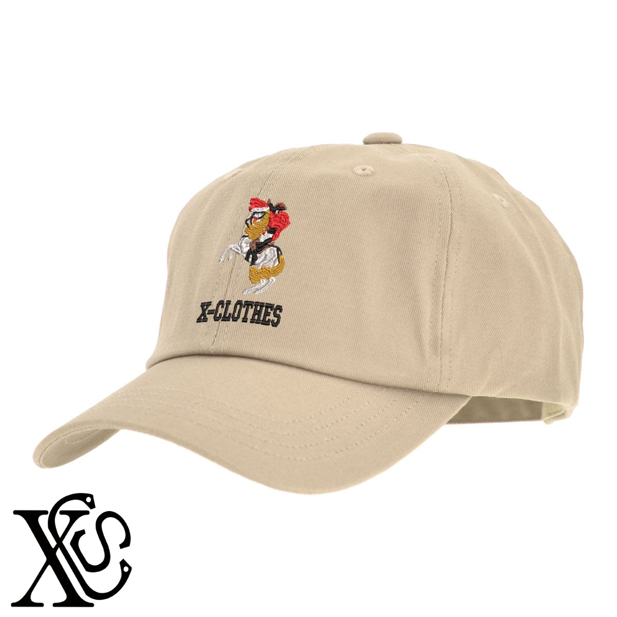 ナポレオン2柄 刺繍 綿 帽子 キャップ メンズ レディース でかい 大きいサイズ 子供 キッズ【X-CLOTHES】オリジナル グッズ 刺繍 ワンポイント 雑貨【b  BLK、NVYデニム】【g WHT、BEG】 【9趣味料理-人物】