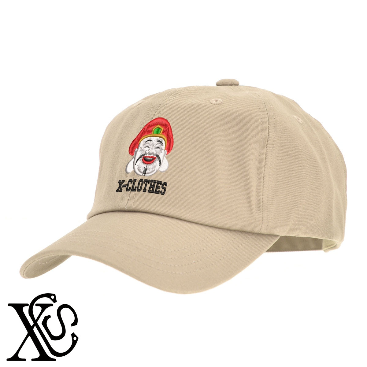 大黒天2柄 刺繍 綿 帽子 キャップ メンズ レディース でかい 大きいサイズ 子供 キッズ【X-CLOTHES】オリジナル グッズ 刺繍 ワンポイント 雑貨【b  BLK、NVYデニム】【g WHT、BEG】 【9趣味料理-人物】