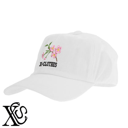 桜4柄 刺繍 綿 帽子 キャップ メンズ レディース でかい 大きいサイズ 子供 キッズ【X-CLOTHES】オリジナル グッズ 刺繍 ワンポイント 雑貨【b  BLK、NVYデニム】【g WHT、BEG】 【9趣味料理-花】