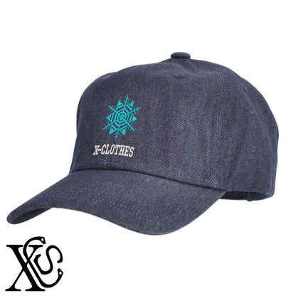 雪4柄 刺繍 綿 帽子 キャップ メンズ レディース でかい 大きいサイズ 子供 キッズ【X-CLOTHES】オリジナル グッズ 刺繍 ワンポイント 雑貨【b  BLK、NVYデニム】【g WHT、BEG】 【9趣味料理-花】