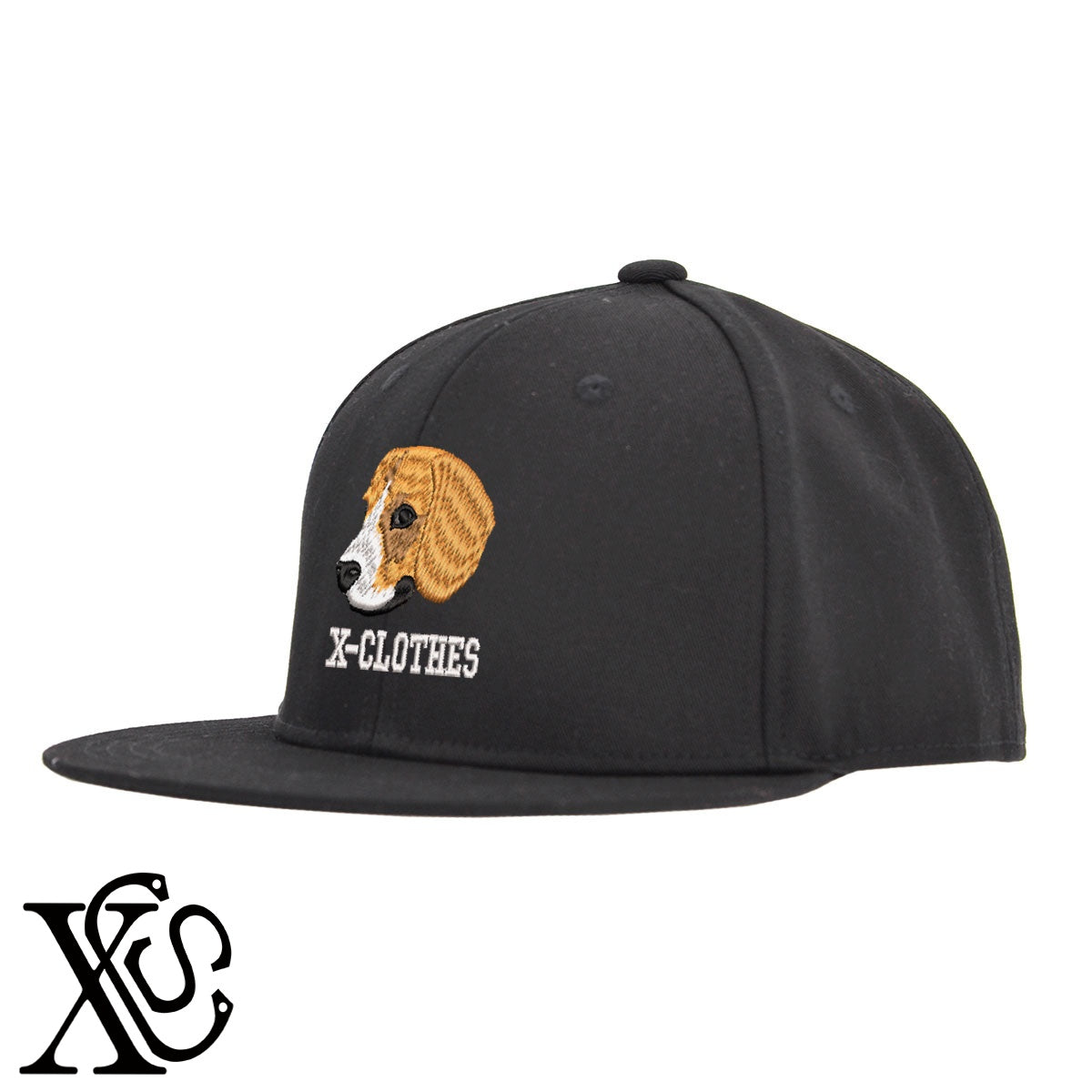 ビーグル2柄 刺繍 綿 帽子 ベースボールキャップ バイカラー メンズ レディース コットン フラットバイザー 平ツバ BBキャップ ストリート系 ヒップホップ【X-CLOTHES】オリジナル グッズ 刺繍 ワンポイント 雑貨【b BLK、BLK-GRY、OLV】【g L-GRY、LGRY-NVY、WHT-BLK】 【1各種動物-犬類】