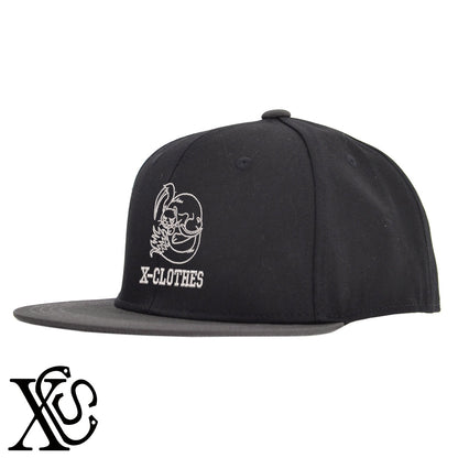 かまいたち2柄 刺繍 綿 帽子 ベースボールキャップ バイカラー メンズ レディース コットン フラットバイザー 平ツバ BBキャップ ストリート系 ヒップホップ【X-CLOTHES】オリジナル グッズ 刺繍 ワンポイント 雑貨【b BLK、BLK-GRY、OLV】【g L-GRY、LGRY-NVY、WHT-BLK】 【2植物ロゴ-キャラクター】