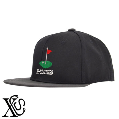 ゴルフ5柄 刺繍 綿 帽子 ベースボールキャップ バイカラー メンズ レディース コットン フラットバイザー 平ツバ BBキャップ ストリート系 ヒップホップ【X-CLOTHES】オリジナル グッズ 刺繍 ワンポイント 雑貨【b BLK、BLK-GRY、OLV】【g L-GRY、LGRY-NVY、WHT-BLK】 【2植物ロゴ-モチーフ】