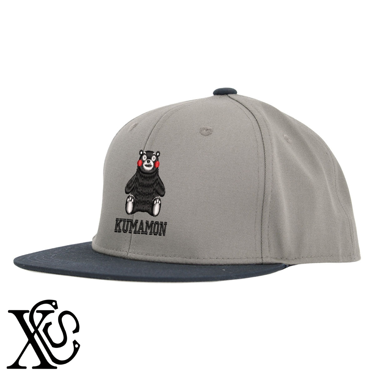 くまモン14柄 刺繍 綿 帽子 ベースボールキャップ バイカラー メンズ レディース コットン フラットバイザー 平ツバ BBキャップ ストリート系 ヒップホップ【X-CLOTHES】オリジナル グッズ 刺繍 ワンポイント 雑貨【b BLK、BLK-GRY、OLV】【g L-GRY、LGRY-NVY、WHT-BLK】 【4くまモン-A】