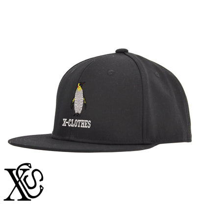 ペンギン2柄 刺繍 綿 帽子 ベースボールキャップ バイカラー メンズ レディース コットン フラットバイザー 平ツバ BBキャップ ストリート系 ヒップホップ【X-CLOTHES】オリジナル グッズ 刺繍 ワンポイント 雑貨【b BLK、BLK-GRY、OLV】【g L-GRY、LGRY-NVY、WHT-BLK】 【6動物鳥魚-野鳥】