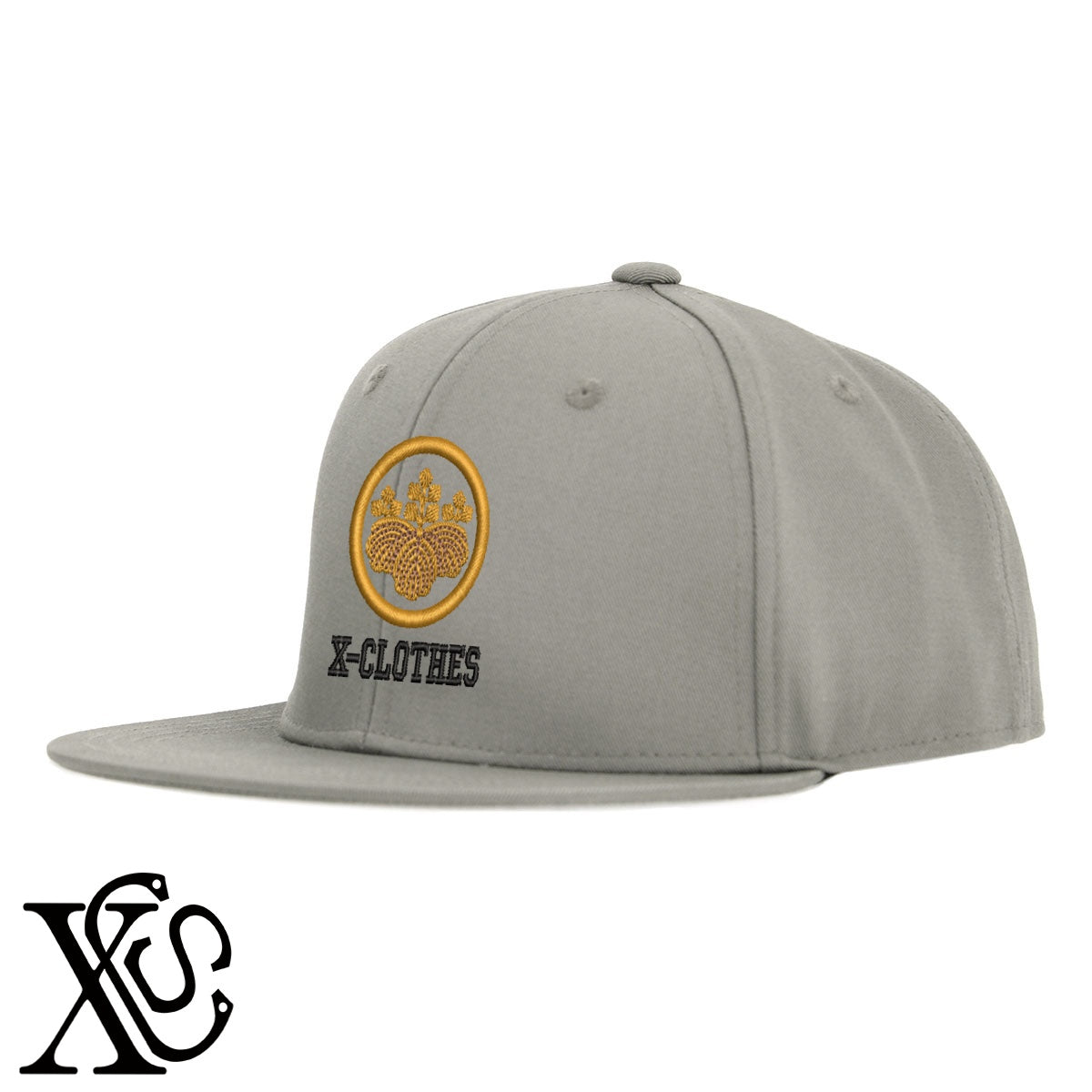 30丸に五三桐柄 刺繍 綿 帽子 ベースボールキャップ バイカラー メンズ レディース コットン フラットバイザー 平ツバ BBキャップ ストリート系 ヒップホップ【X-CLOTHES】オリジナル グッズ 刺繍 ワンポイント 雑貨【b BLK、BLK-GRY、OLV】【g L-GRY、LGRY-NVY、WHT-BLK】 【7家紋お祝-家紋1-40】