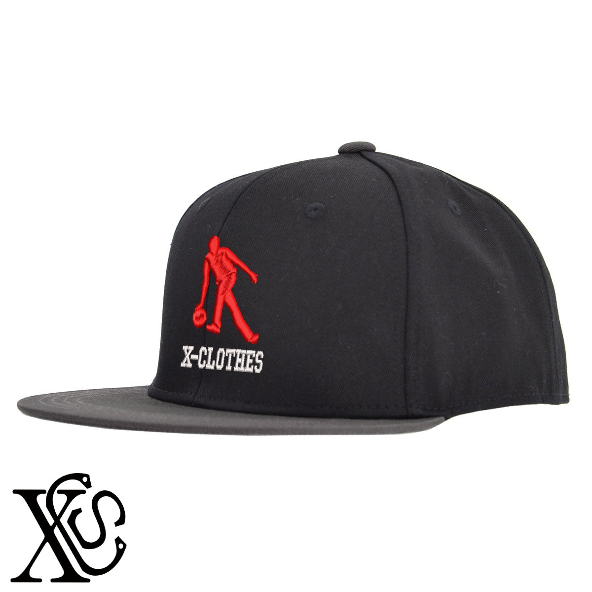ボーリング2柄 刺繍 綿 帽子 ベースボールキャップ バイカラー メンズ レディース コットン フラットバイザー 平ツバ BBキャップ ストリート系 ヒップホップ【X-CLOTHES】オリジナル グッズ 刺繍 ワンポイント 雑貨【b BLK、BLK-GRY、OLV】【g L-GRY、LGRY-NVY、WHT-BLK】 【8競技音楽-ボーリング】