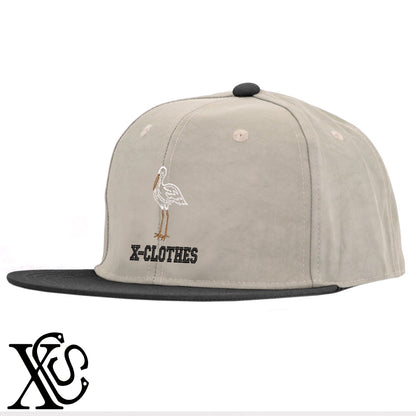 サギ2柄 刺繍 撥水加工 軽量 帽子 ベースボールキャップ バイカラー メンズ レディース ナイロン フラットバイザー 平ツバ BBキャップ ストリート系 ヒップホップ【X-CLOTHES】オリジナル グッズ 刺繍 ワンポイント 雑貨【b BLK、BK-CGY、OLV】【g GRE-NV、L-GY、LGY-BK】 【1各種動物-鳥類】