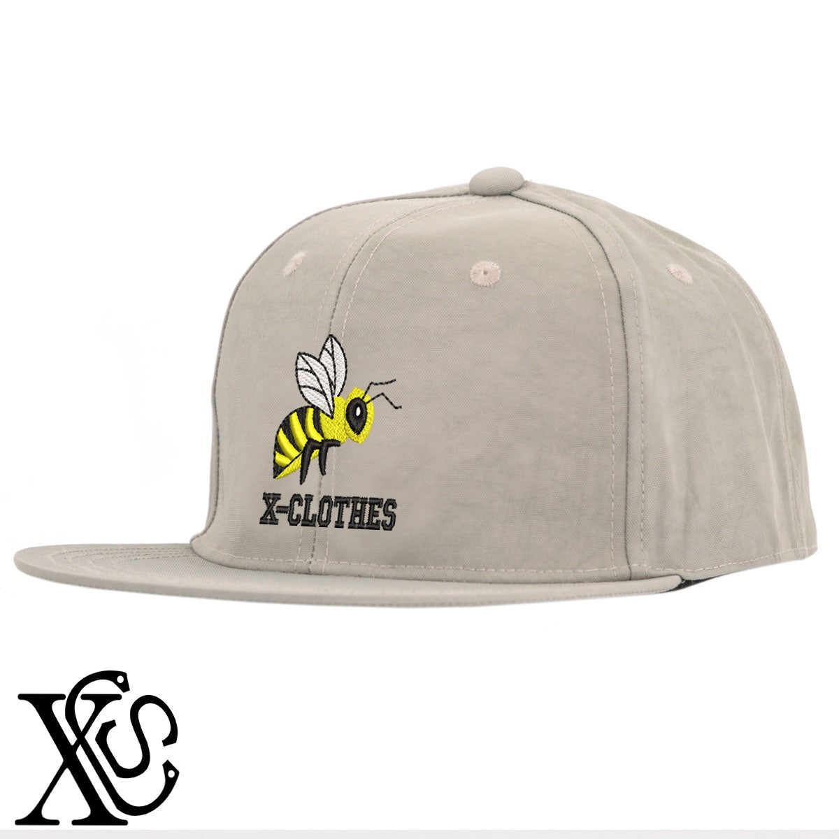 蜂5柄 刺繍 撥水加工 軽量 帽子 ベースボールキャップ バイカラー メンズ レディース ナイロン フラットバイザー 平ツバ BBキャップ ストリート系 ヒップホップ【X-CLOTHES】オリジナル グッズ 刺繍 ワンポイント 雑貨【b BLK、BK-CGY、OLV】【g GRE-NV、L-GY、LGY-BK】 【2植物ロゴ-昆虫】