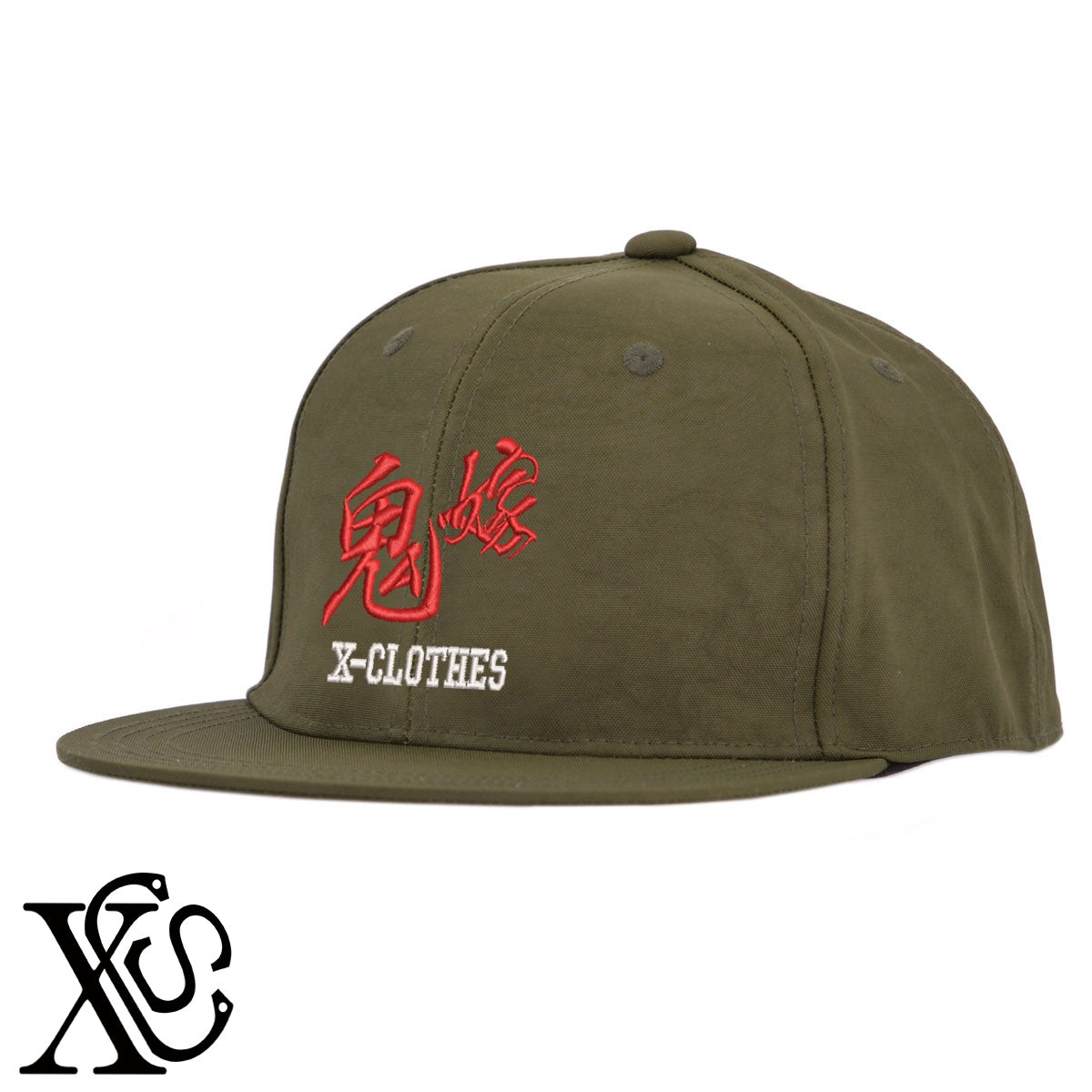 30鬼嫁柄 刺繍 撥水加工 軽量 帽子 ベースボールキャップ バイカラー メンズ レディース ナイロン フラットバイザー 平ツバ BBキャップ ストリート系 ヒップホップ【X-CLOTHES】オリジナル グッズ 刺繍 ワンポイント 雑貨【b BLK、BK-CGY、OLV】【g GRE-NV、L-GY、LGY-BK】 【3文字標識-おもしろ文字】