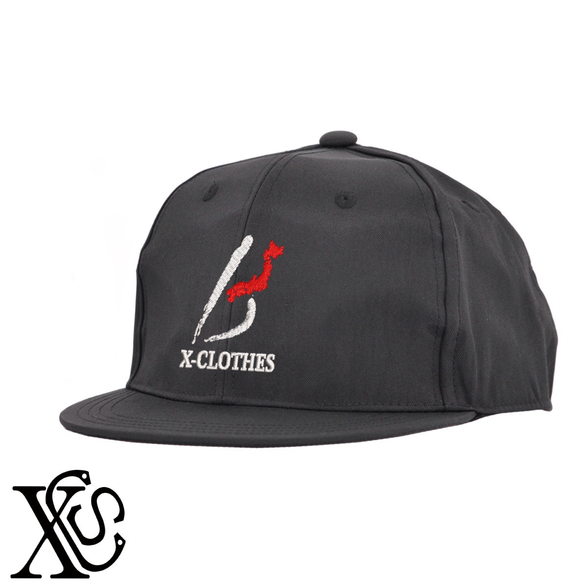 [B]大文字柄 刺繍 撥水加工 軽量 帽子 ベースボールキャップ バイカラー メンズ レディース ナイロン フラットバイザー 平ツバ BBキャップ ストリート系 ヒップホップ【X-CLOTHES】オリジナル グッズ 刺繍 ワンポイント 雑貨【b BLK、BK-CGY、OLV】【g GRE-NV、L-GY、LGY-BK】 【3文字標識-日本地図字】