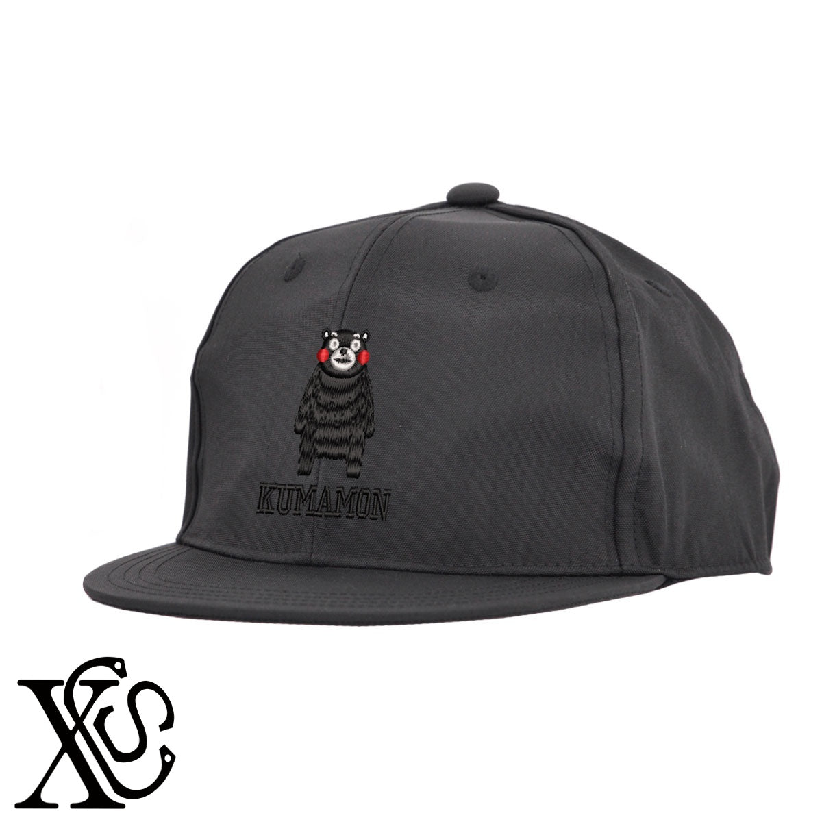 くまモン1柄 刺繍 撥水加工 軽量 帽子 ベースボールキャップ バイカラー メンズ レディース ナイロン フラットバイザー 平ツバ BBキャップ ストリート系 ヒップホップ【X-CLOTHES】オリジナル グッズ 刺繍 ワンポイント 雑貨【b BLK、BK-CGY、OLV】【g GRE-NV、L-GY、LGY-BK】 【4くまモン-A】