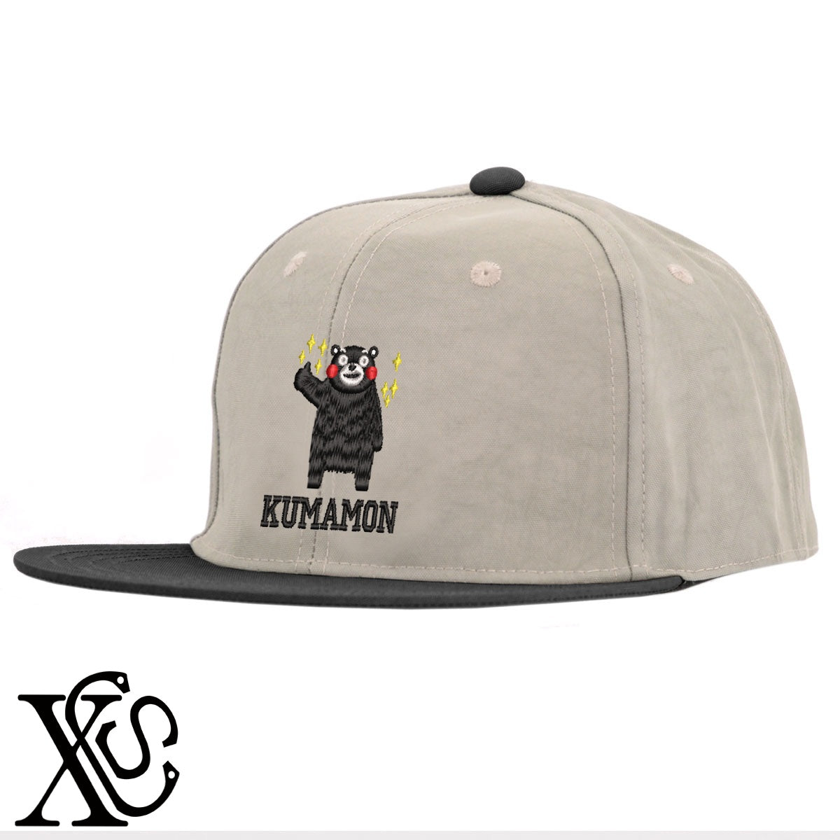 くまモン39柄 刺繍 撥水加工 軽量 帽子 ベースボールキャップ バイカラー メンズ レディース ナイロン フラットバイザー 平ツバ BBキャップ ストリート系 ヒップホップ【X-CLOTHES】オリジナル グッズ 刺繍 ワンポイント 雑貨【b BLK、BK-CGY、OLV】【g GRE-NV、L-GY、LGY-BK】 【4くまモン-A】