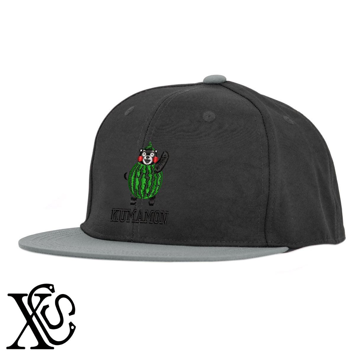 くまモン186柄 刺繍 撥水加工 軽量 帽子 ベースボールキャップ バイカラー メンズ レディース ナイロン フラットバイザー 平ツバ BBキャップ ストリート系 ヒップホップ【X-CLOTHES】オリジナル グッズ 刺繍 ワンポイント 雑貨【b BLK、BK-CGY、OLV】【g GRE-NV、L-GY、LGY-BK】 【4くまモン-B】