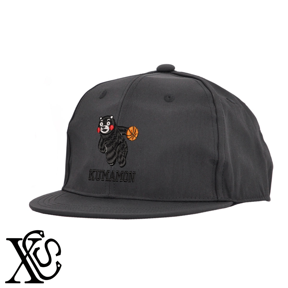 くまモン332柄 刺繍 撥水加工 軽量 帽子 ベースボールキャップ バイカラー メンズ レディース ナイロン フラットバイザー 平ツバ BBキャップ ストリート系 ヒップホップ【X-CLOTHES】オリジナル グッズ 刺繍 ワンポイント 雑貨【b BLK、BK-CGY、OLV】【g GRE-NV、L-GY、LGY-BK】 【4くまモン-C】