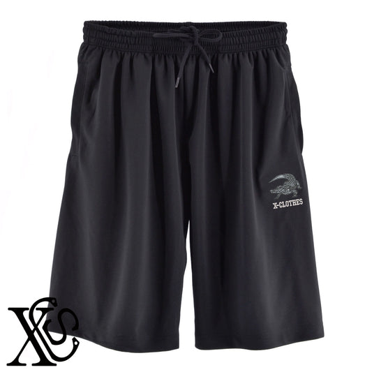 ワニ4柄 刺繍 4.4oz ドライ ハーフパンツ メンズ レディース ショートパンツ 大きいサイズあり【X-CLOTHES】オリジナル グッズ 刺繍 ワンポイント 雑貨【b  黒、31紺、32青、10赤、112ワイン、187灰】【g 白、34ターコイズ】 【1各種動物-爬虫類】