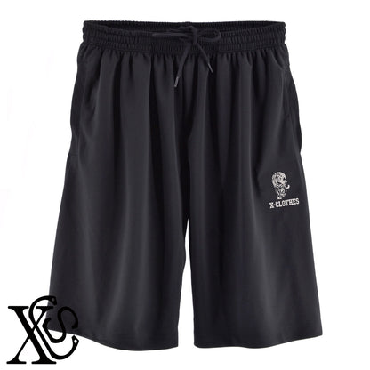 虎5柄 刺繍 4.4oz ドライ ハーフパンツ メンズ レディース ショートパンツ 大きいサイズあり【X-CLOTHES】オリジナル グッズ 刺繍 ワンポイント 雑貨【b  黒、31紺、32青、10赤、112ワイン、187灰】【g 白、34ターコイズ】 【1各種動物-猛獣】