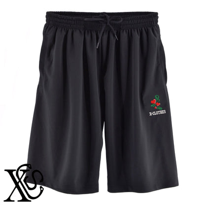 ハート8柄 刺繍 4.4oz ドライ ハーフパンツ メンズ レディース ショートパンツ 大きいサイズあり【X-CLOTHES】オリジナル グッズ 刺繍 ワンポイント 雑貨【b  黒、31紺、32青、10赤、112ワイン、187灰】【g 白、34ターコイズ】 【2植物ロゴ-ハート】
