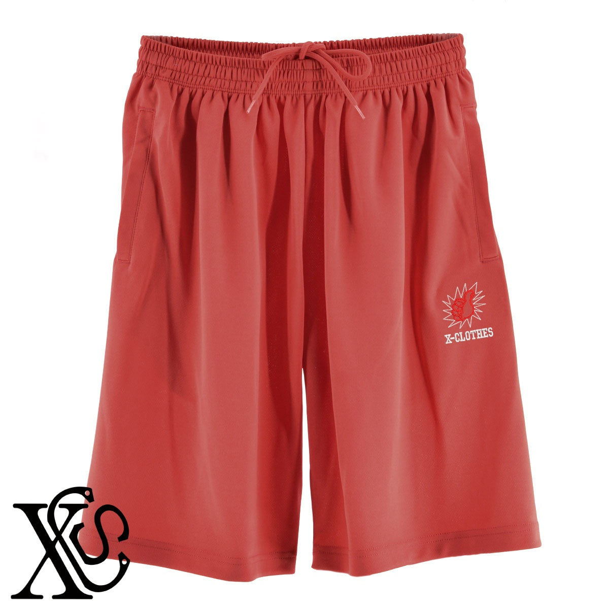 グット2柄 刺繍 4.4oz ドライ ハーフパンツ メンズ レディース ショートパンツ 大きいサイズあり【X-CLOTHES】オリジナル グッズ 刺繍 ワンポイント 雑貨【b  黒、31紺、32青、10赤、112ワイン、187灰】【g 白、34ターコイズ】 【2植物ロゴ-モチーフ】