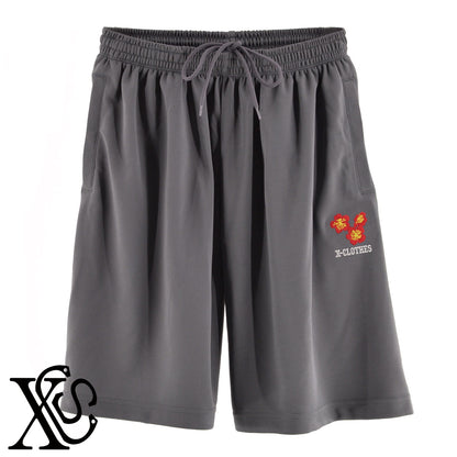 梅2柄 刺繍 4.4oz ドライ ハーフパンツ メンズ レディース ショートパンツ 大きいサイズあり【X-CLOTHES】オリジナル グッズ 刺繍 ワンポイント 雑貨【b  黒、31紺、32青、10赤、112ワイン、187灰】【g 白、34ターコイズ】 【2植物ロゴ-植物】