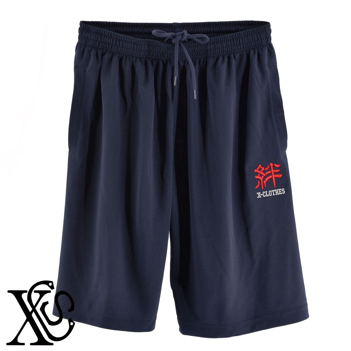 絆柄 刺繍 4.4oz ドライ ハーフパンツ メンズ レディース ショートパンツ 大きいサイズあり【X-CLOTHES】オリジナル グッズ 刺繍 ワンポイント 雑貨【b  黒、31紺、32青、10赤、112ワイン、187灰】【g 白、34ターコイズ】 【3文字標識-1文字】