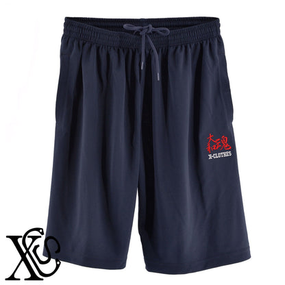 大和魂柄 刺繍 4.4oz ドライ ハーフパンツ メンズ レディース ショートパンツ 大きいサイズあり【X-CLOTHES】オリジナル グッズ 刺繍 ワンポイント 雑貨【b  黒、31紺、32青、10赤、112ワイン、187灰】【g 白、34ターコイズ】 【3文字標識-3文字】