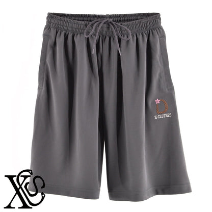 [D]さくら柄 刺繍 4.4oz ドライ ハーフパンツ メンズ レディース ショートパンツ 大きいサイズあり【X-CLOTHES】オリジナル グッズ 刺繍 ワンポイント 雑貨【b  黒、31紺、32青、10赤、112ワイン、187灰】【g 白、34ターコイズ】 【3文字標識-桜字】