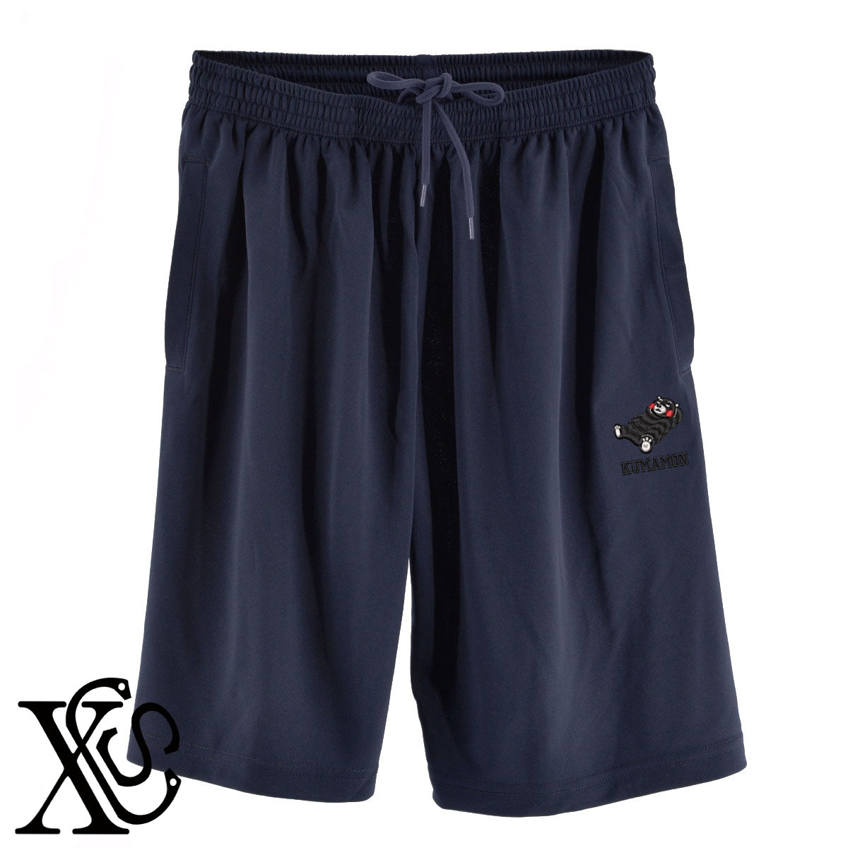 くまモン225柄 刺繍 4.4oz ドライ ハーフパンツ メンズ レディース ショートパンツ 大きいサイズあり【X-CLOTHES】オリジナル グッズ 刺繍 ワンポイント 雑貨【b  黒、31紺、32青、10赤、112ワイン、187灰】【g 白、34ターコイズ】 【4くまモン-B】