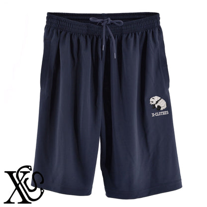 パンダ17柄 刺繍 4.4oz ドライ ハーフパンツ メンズ レディース ショートパンツ 大きいサイズあり【X-CLOTHES】オリジナル グッズ 刺繍 ワンポイント 雑貨【b  黒、31紺、32青、10赤、112ワイン、187灰】【g 白、34ターコイズ】 【6動物鳥魚-パンダ】