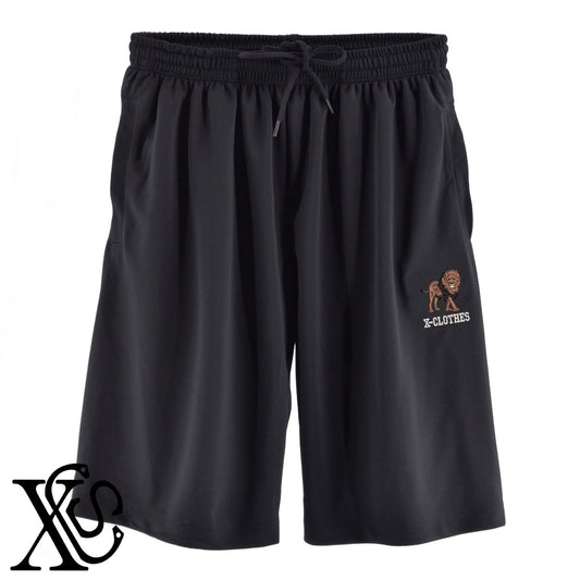 ライオン9柄 刺繍 4.4oz ドライ ハーフパンツ メンズ レディース ショートパンツ 大きいサイズあり【X-CLOTHES】オリジナル グッズ 刺繍 ワンポイント 雑貨【b  黒、31紺、32青、10赤、112ワイン、187灰】【g 白、34ターコイズ】 【6動物鳥魚-猛獣】