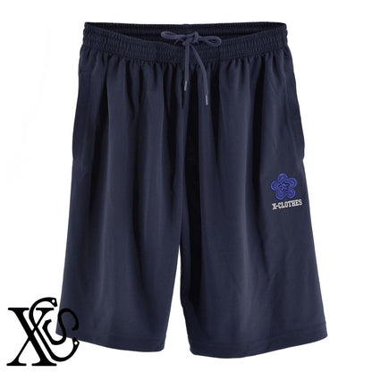 表梅2柄 刺繍 4.4oz ドライ ハーフパンツ メンズ レディース ショートパンツ 大きいサイズあり【X-CLOTHES】オリジナル グッズ 刺繍 ワンポイント 雑貨【b  黒、31紺、32青、10赤、112ワイン、187灰】【g 白、34ターコイズ】 【7家紋お祝-伝統模様】