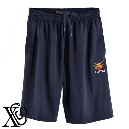 伊達政宗-兜2柄 刺繍 4.4oz ドライ ハーフパンツ メンズ レディース ショートパンツ 大きいサイズあり【X-CLOTHES】オリジナル グッズ 刺繍 ワンポイント 雑貨【b  黒、31紺、32青、10赤、112ワイン、187灰】【g 白、34ターコイズ】 【7家紋お祝-兜】