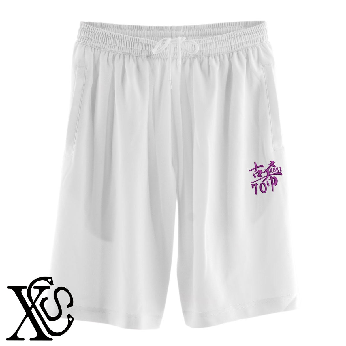 70古希2柄 刺繍 4.4oz ドライ ハーフパンツ メンズ レディース ショートパンツ 大きいサイズあり【X-CLOTHES】オリジナル グッズ 刺繍 ワンポイント 雑貨【b  黒、31紺、32青、10赤、112ワイン、187灰】【g 白、34ターコイズ】 【7家紋お祝-長寿祝い】