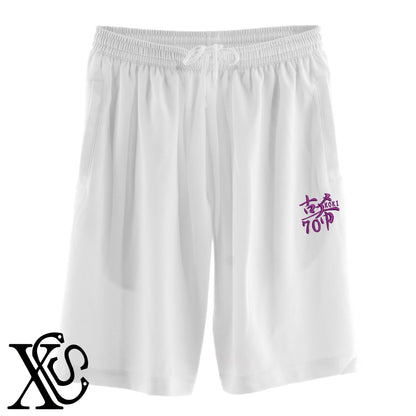 70古希2柄 刺繍 4.4oz ドライ ハーフパンツ メンズ レディース ショートパンツ 大きいサイズあり【X-CLOTHES】オリジナル グッズ 刺繍 ワンポイント 雑貨【b  黒、31紺、32青、10赤、112ワイン、187灰】【g 白、34ターコイズ】 【7家紋お祝-長寿祝い】