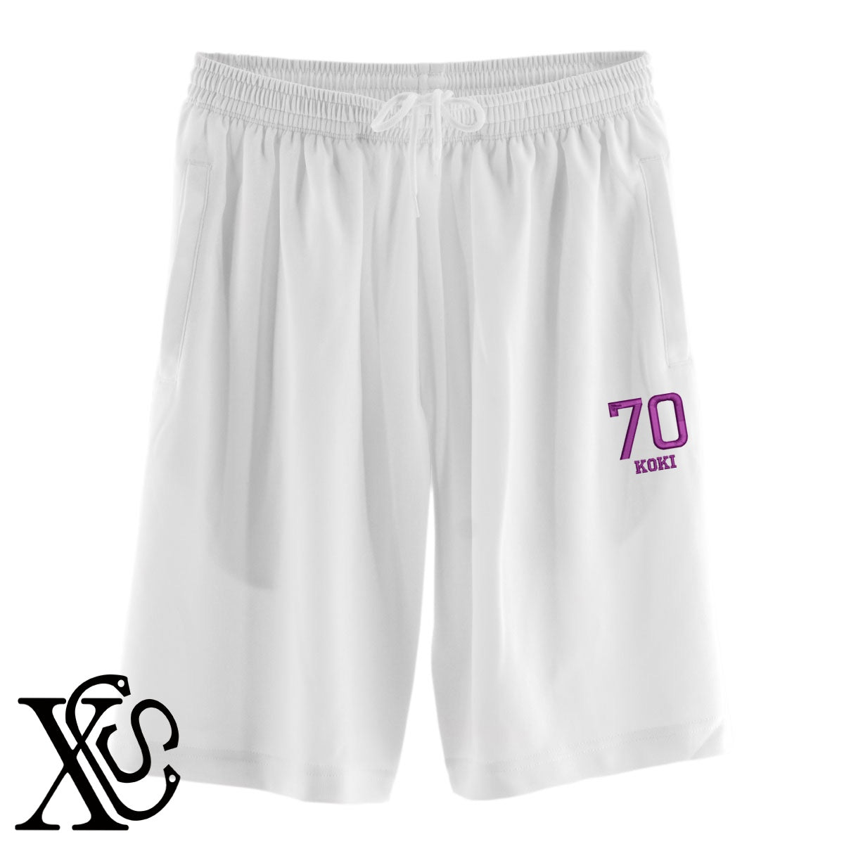 70古希3柄 刺繍 4.4oz ドライ ハーフパンツ メンズ レディース ショートパンツ 大きいサイズあり【X-CLOTHES】オリジナル グッズ 刺繍 ワンポイント 雑貨【b  黒、31紺、32青、10赤、112ワイン、187灰】【g 白、34ターコイズ】 【7家紋お祝-長寿祝い】