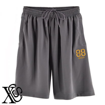 88米寿3柄 刺繍 4.4oz ドライ ハーフパンツ メンズ レディース ショートパンツ 大きいサイズあり【X-CLOTHES】オリジナル グッズ 刺繍 ワンポイント 雑貨【b  黒、31紺、32青、10赤、112ワイン、187灰】【g 白、34ターコイズ】 【7家紋お祝-長寿祝い】