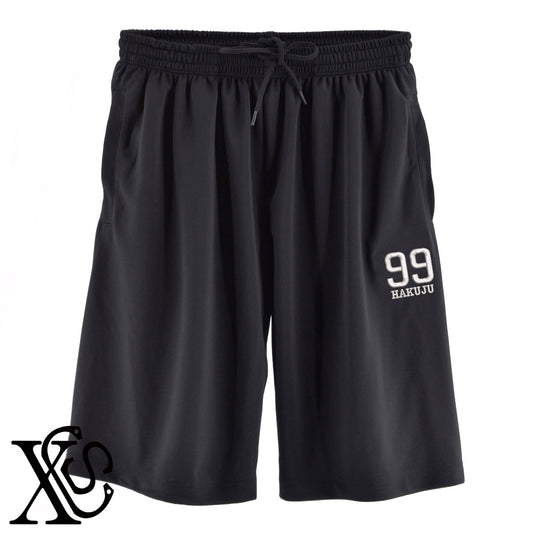 99白寿3柄 刺繍 4.4oz ドライ ハーフパンツ メンズ レディース ショートパンツ 大きいサイズあり【X-CLOTHES】オリジナル グッズ 刺繍 ワンポイント 雑貨【b  黒、31紺、32青、10赤、112ワイン、187灰】【g 白、34ターコイズ】 【7家紋お祝-長寿祝い】